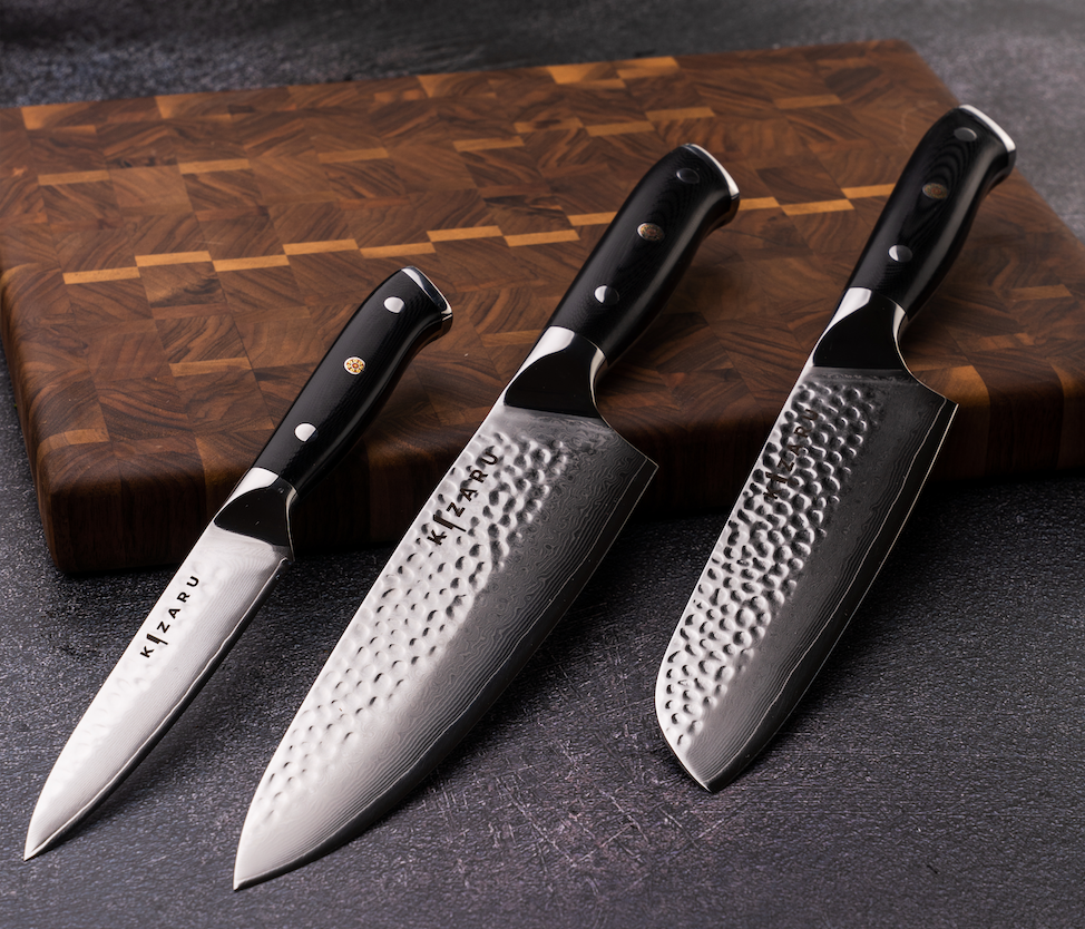 Kanji Damascus Knife Set (3-Piece)