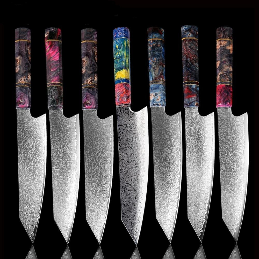 Nakiri Damascus Steel Chef Kitchen Knife