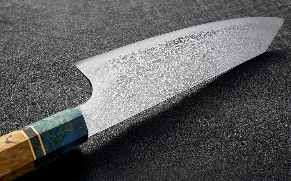 Nakiri Damascus Steel Chef Kitchen Knife