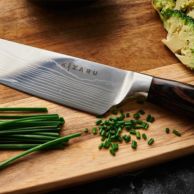 Ikigai Chef Knife Set Professional Japanese Knives with Damascus Pattern