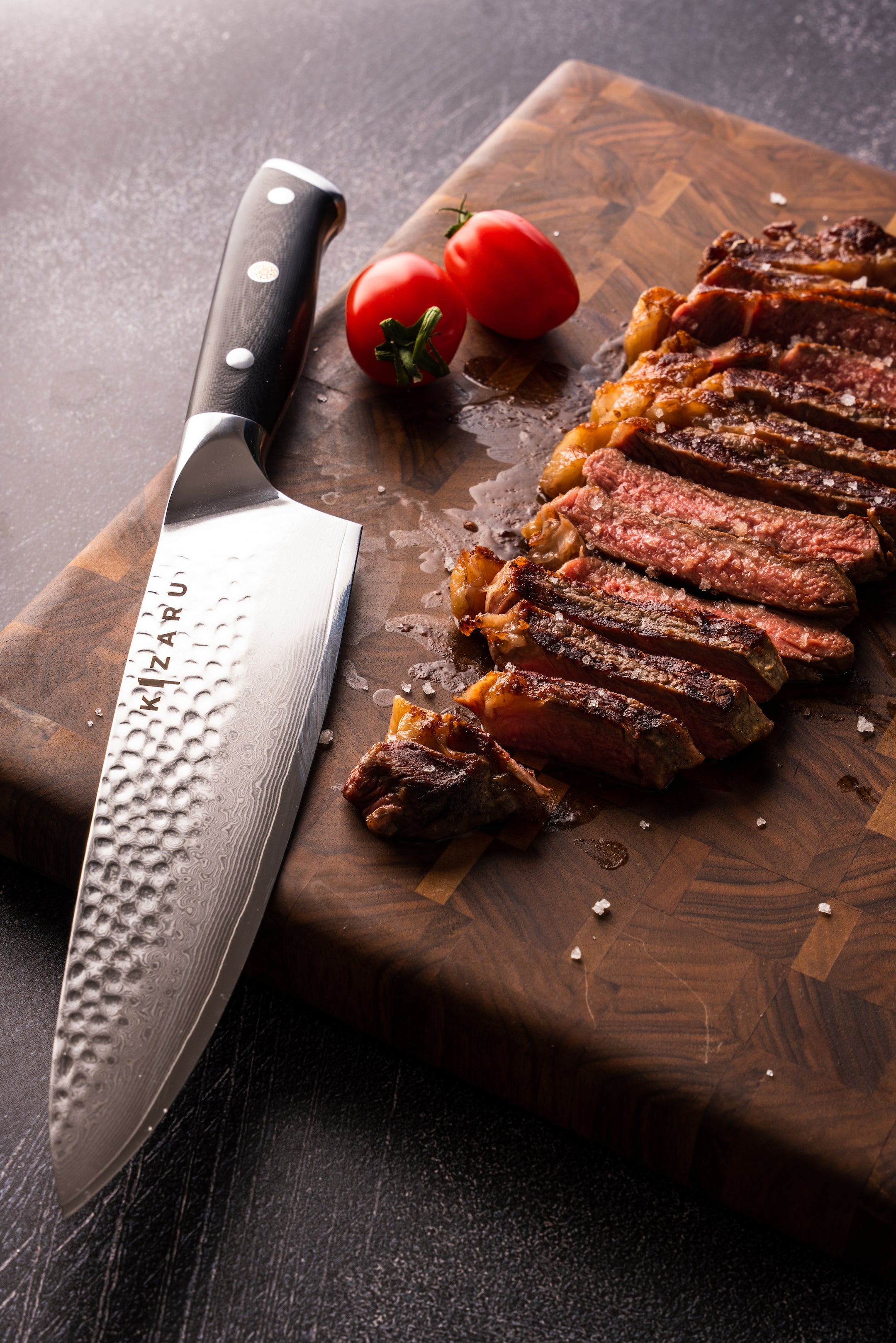 Kizaru Steak Knives, Japanese Serrated Knife Set With Luxury Damascus  Pattern