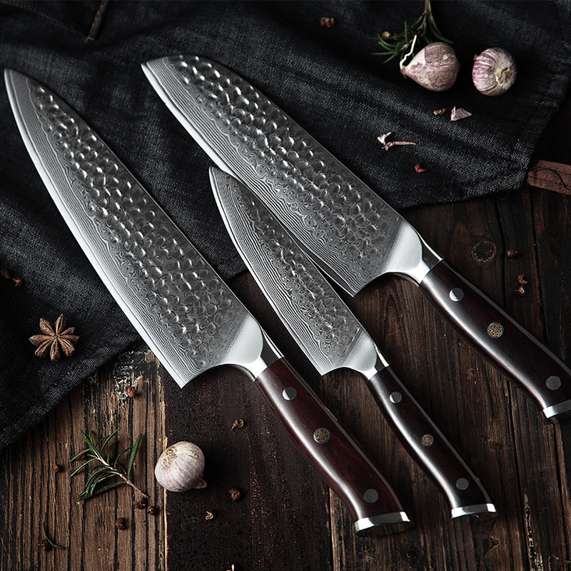 Kanji Damascus Knife Set (3-Piece)